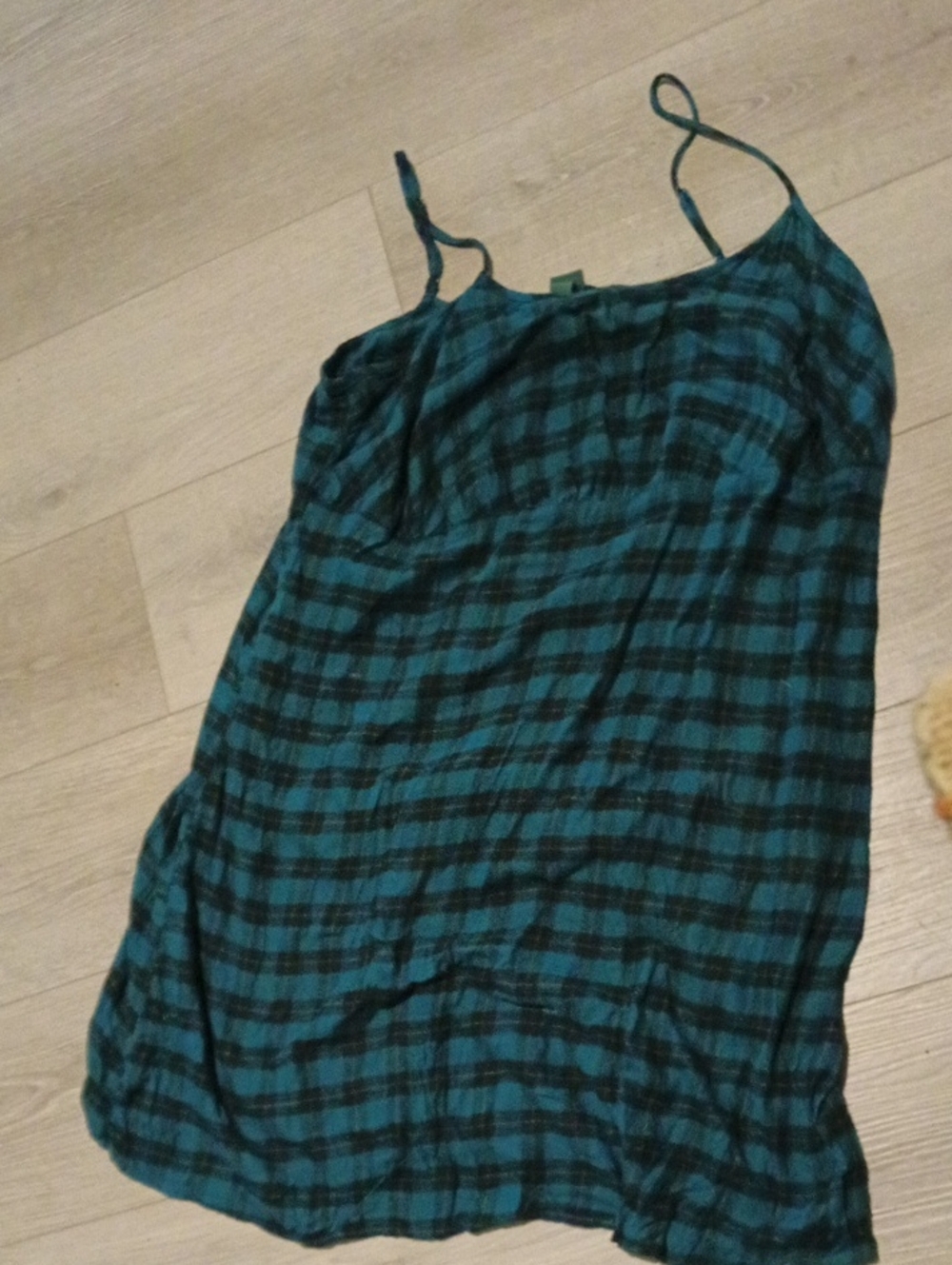 wild fable Teal and Black Plaid Spaghetti Strap Camisole
